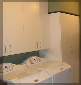 Laundry room custom closets and storage systems
